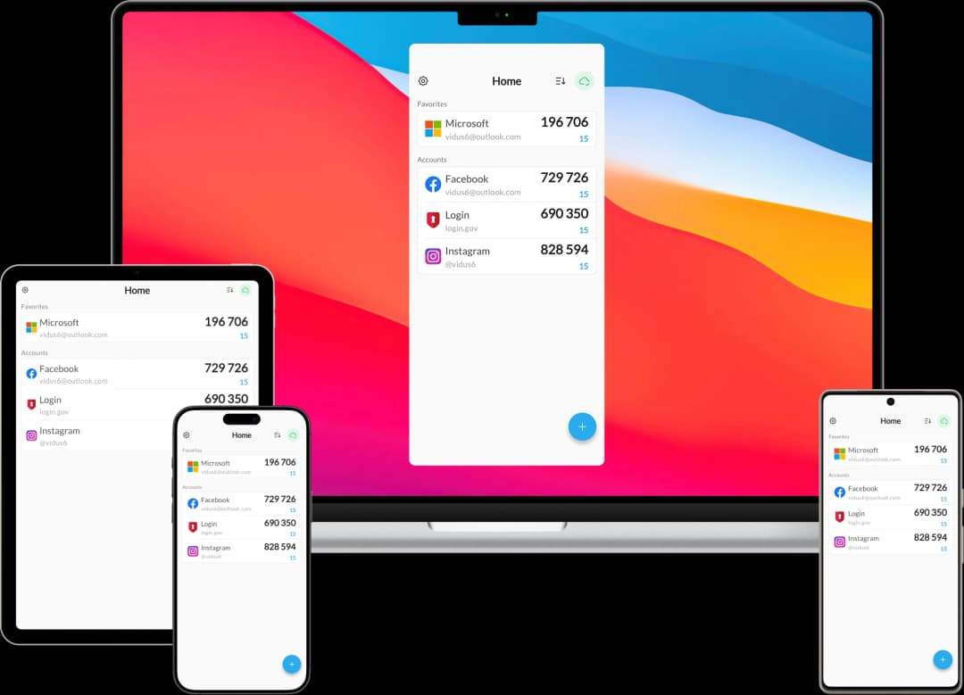 Authenticator app screenshot
