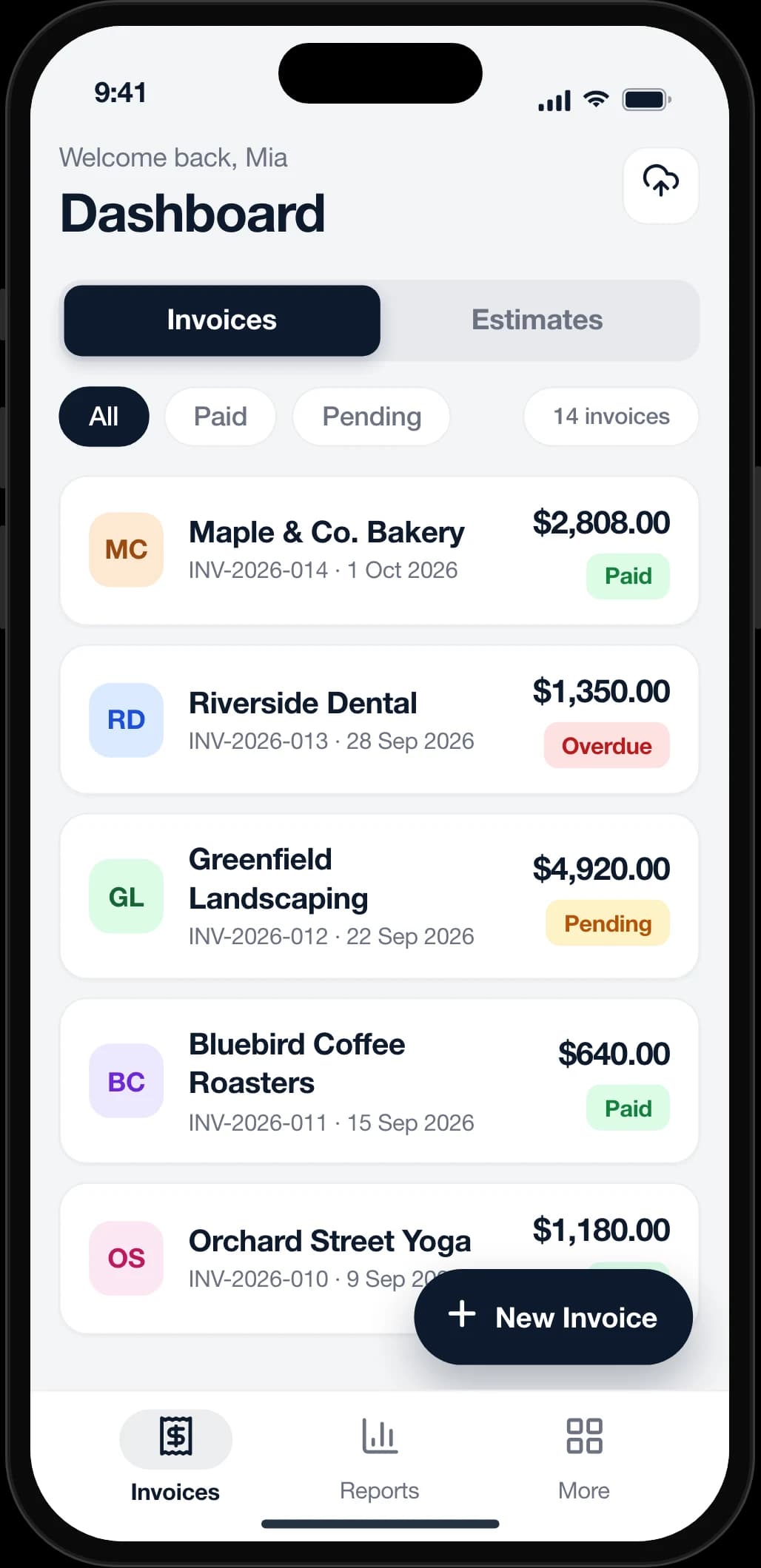 Invoice Maker app screenshot