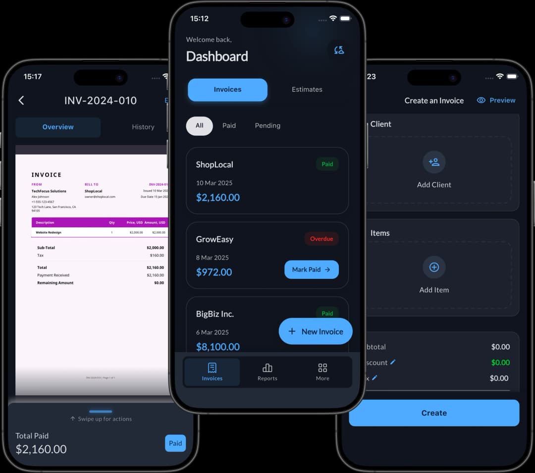 Invoice Maker app screenshot