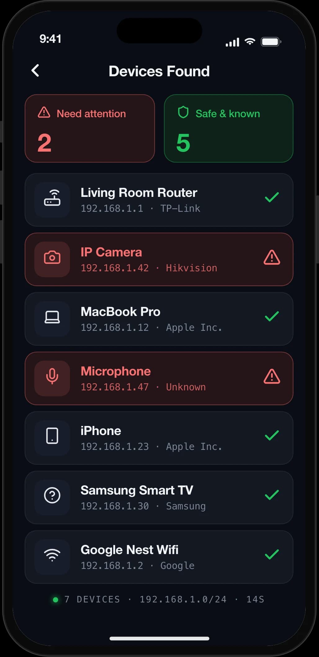 NSpy app screenshot