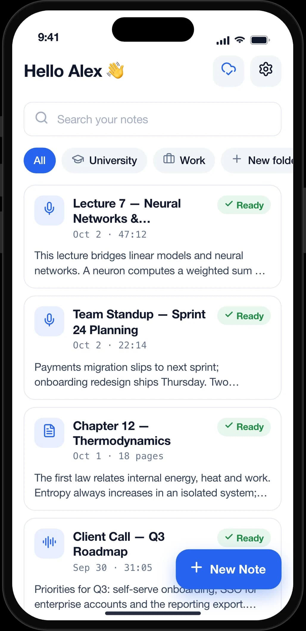 Steno app screenshot