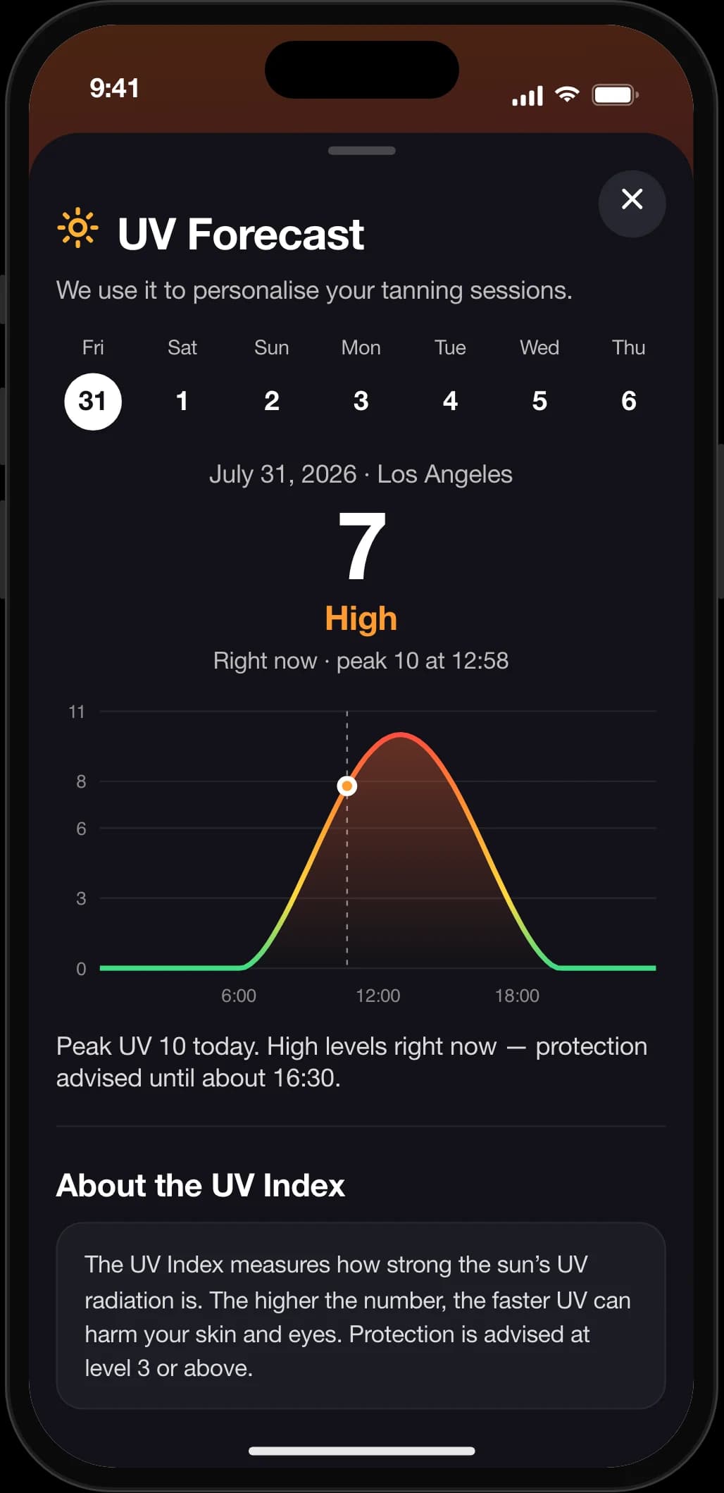 Sunlit app screenshot