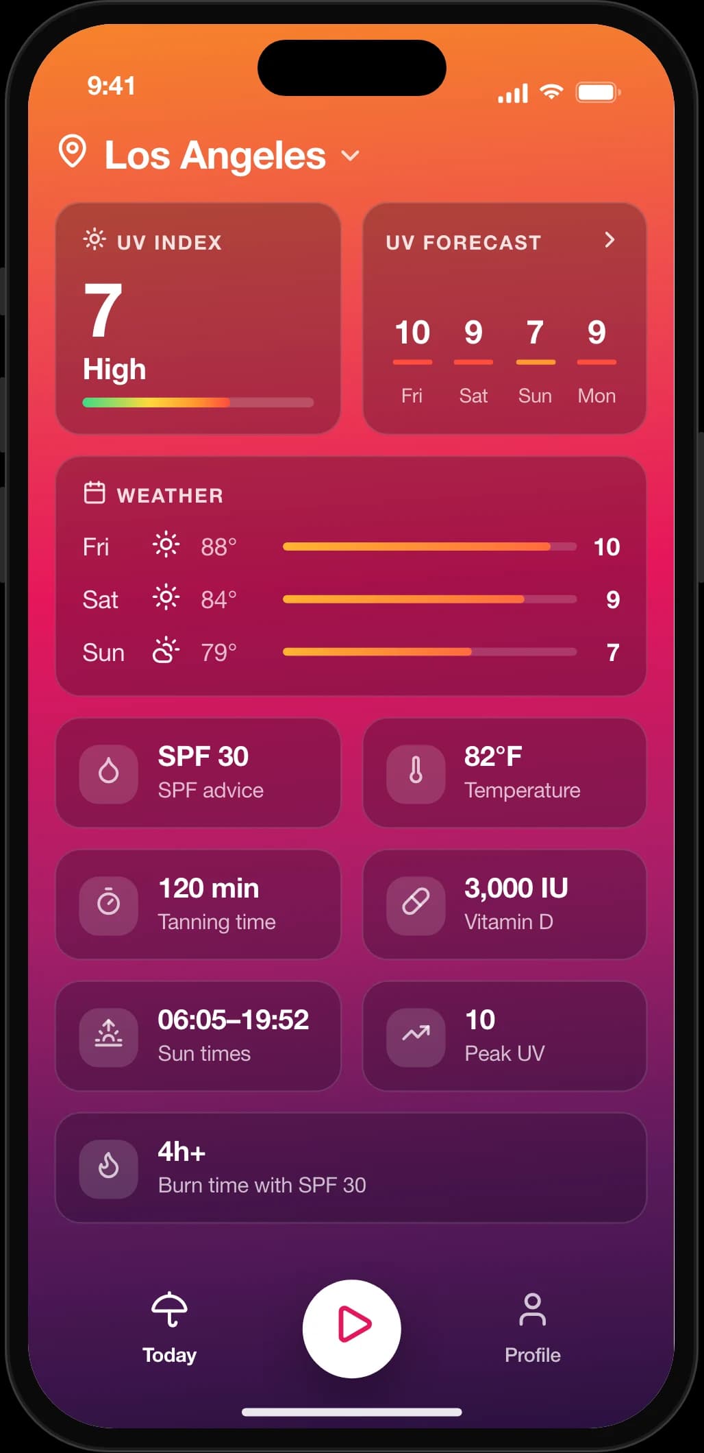 Sunlit app screenshot